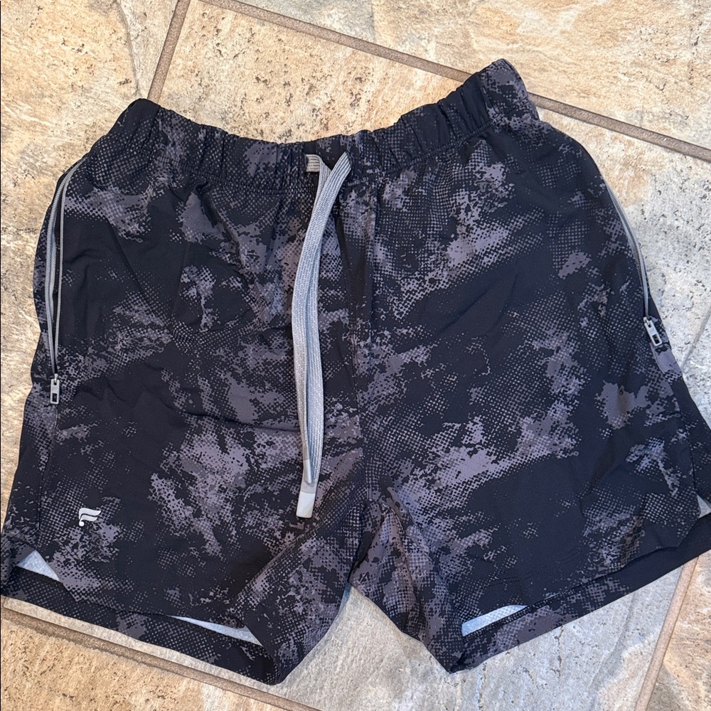 Fabletics Men's Athletic Shorts in Black and Gray